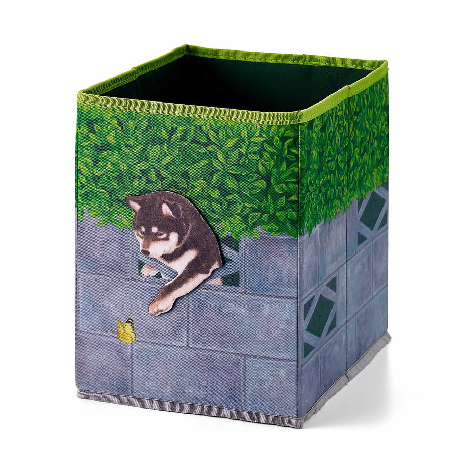壁からひょっこり！ 好奇心旺盛な 柴犬収納ボックス